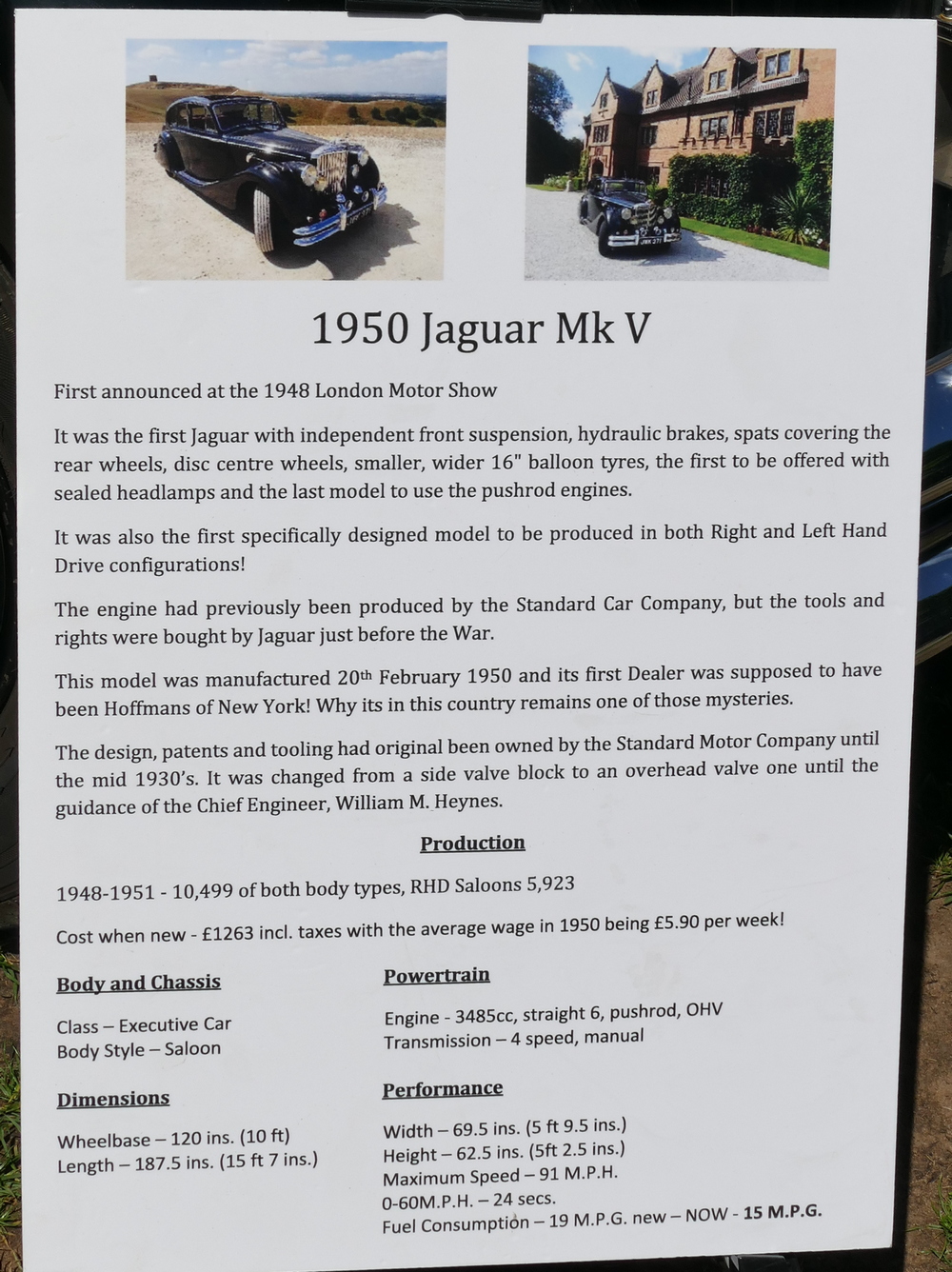 1950 Jaguar Mk V Story.